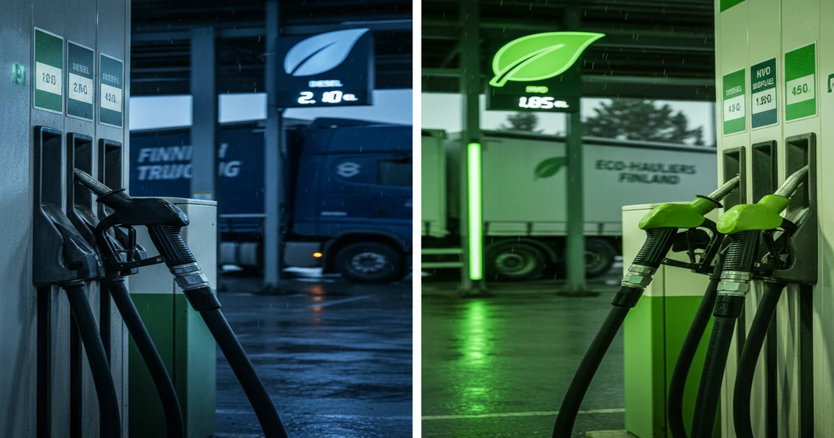 HVO vs. diesel 2026: saatavuus E75:llä