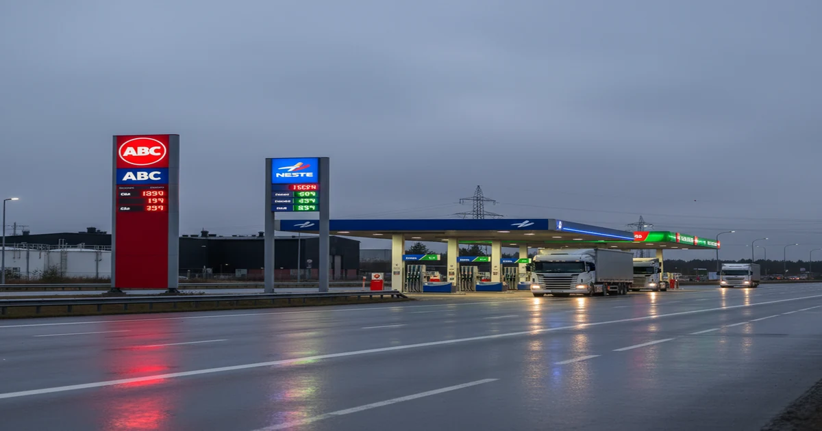 Polttoaineasemat E75: Dieselin hintavertailu